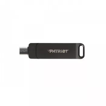 USB atmintukas PATRIOT Rage R550 512GB 100 MB/s USB A+C sukamasis dizainas (PE512GR550DSAD) Juodas