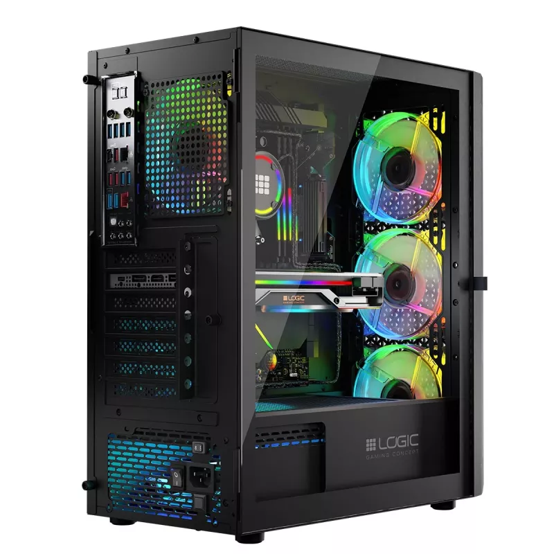 Logic Aramis ARGB MINIDI USB 3.0 korpusas juodas
