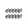 Digitus CAT 5e RJ45 modulinė jungtis, ekranuota, auksuoti kontaktai, sidabrinė, 10 vnt.