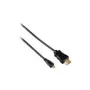 Hama HDMI 0,5 m laidas HDMI Type A (Standard) – HDMI Type D (Micro) juodas