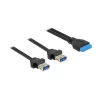 USB 3.0 ilginimo kabelis DeLOCK 85244 0,8 m juodas su montuojamomis jungtimis
