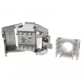 Alantec MB004-1 RJ45 įrankiams nereikalaujantis STP kat.6 PoE+ keystone modulis ALANTEC Plus – patobulintas perdavimo našumas
