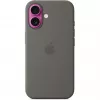 Apple iPhone 16 Silikoninis Dėklas su MagSafe Stone Gray