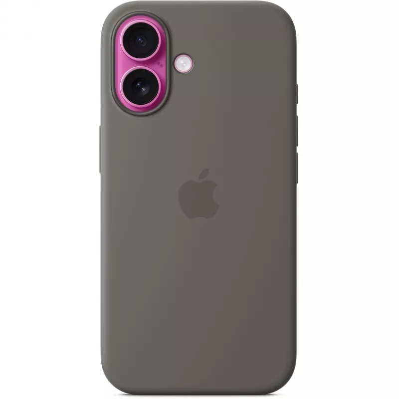 Apple iPhone 16 Silikoninis Dėklas su MagSafe Stone Gray