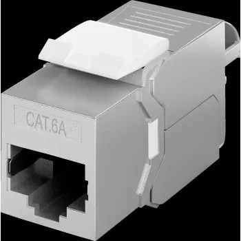 Goobay Keystone RJ45 modulis CAT 6A, STP, slim-line - krokodilo tipo, gnybtų juosta LSA montavimui (be įrankių) (79448)
