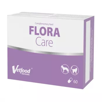 Vetfood VetFood FloraCare kapsulės nuo viduriavimo šunims ir katėms, 60 kapsulių, be cukraus, be konservantų