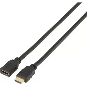 SpeaKa Professional HDMI prailginimo kabelis [1x HDMI kištukas - 1x HDMI lizdas] 1 m juodas (SP-7870528)