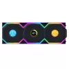 Ventiliatorių rinkinys Lian Li UNI FAN SL Wireless LCD 120 juodas 3 vnt.