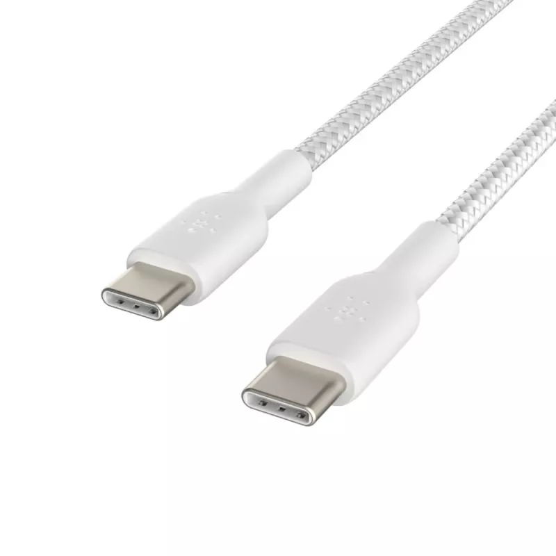 Pintas USB-C – USB-C laidas, 1 m, baltas