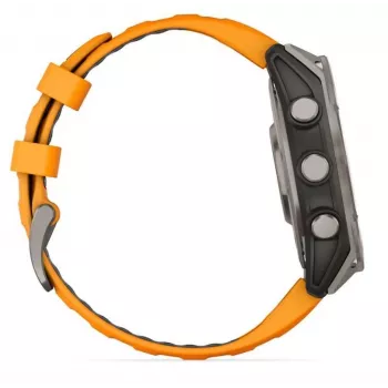 Garmin Fenix 8 3.56 cm (1.4 inch) AMOLED 51 mm Skaitmeninis 454 x 454 pikseliai Liečiamasis ekranas Titanas Wi-Fi GPS (palydovas)