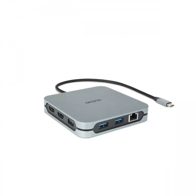 DICOTA D32057 USB-C stotelė 10000 Mbit/s sidabrinė