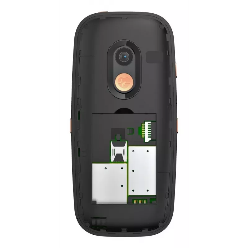 Senjorų mobilusis telefonas Gigaset GL695 – 2,31 colio (5,87 cm) ekranas, 240×320, viena SIM, 4G, 2 MP kamera, 1400 mAh, juoda