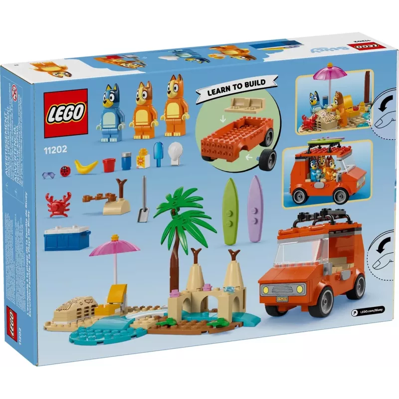 LEGO Bluey Blue Car Family Trip 11202 – konstruktorius su automobiliu ir figūrėlėmis