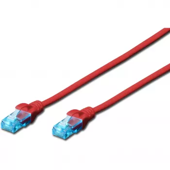 Pataisos laidas Digitus CAT 5e DK-1512-005/R 0,5 m raudonas