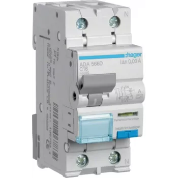 RCBO jungiklis 1P+N 10kA C-16A 30mA ADA566D (ADA566D)