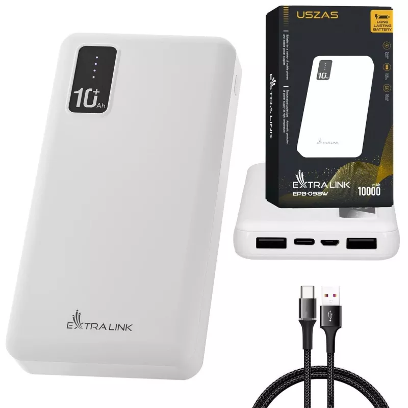 Nešiojamas išorinis akumuliatorius Extralink EPB-098W 10000 mAh