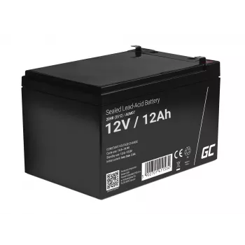AGM akumuliatorius Green Cell 12V 12Ah – sandarus švino-rūgštinis (VRLA), 151×98×95 mm, 3,3 kg