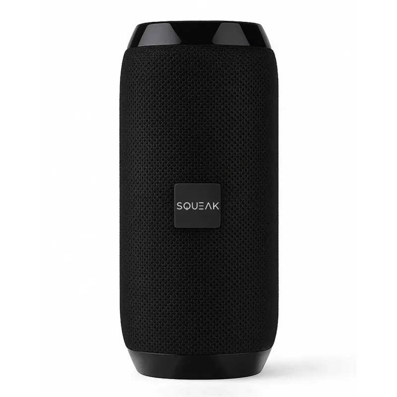 Nešiojamas Bluetooth stereo garsiakalbis SQUEAK SQ1008 — 14 W RMS, Bluetooth 5.3, 1200 mAh, IPX4, FM, LED, AUX, USB