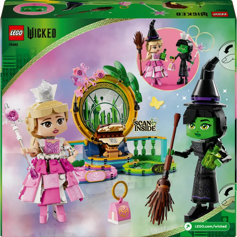 LEGO Wicked figūrėlės Elphaba ir Glinda 75682 – kolekcinis minifigūrėlių rinkinys