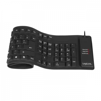 LogiLink ID0019A lanksti USB klaviatūra, QWERTZ, vokiškas išdėstymas, juoda