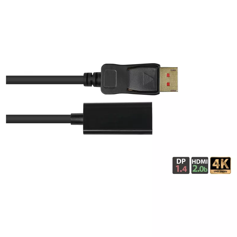Good Connections Adapteris DisplayPort 1.4 (kištukas) į HDMI 2.0b (lizdas), 4K @60Hz, 20 cm
