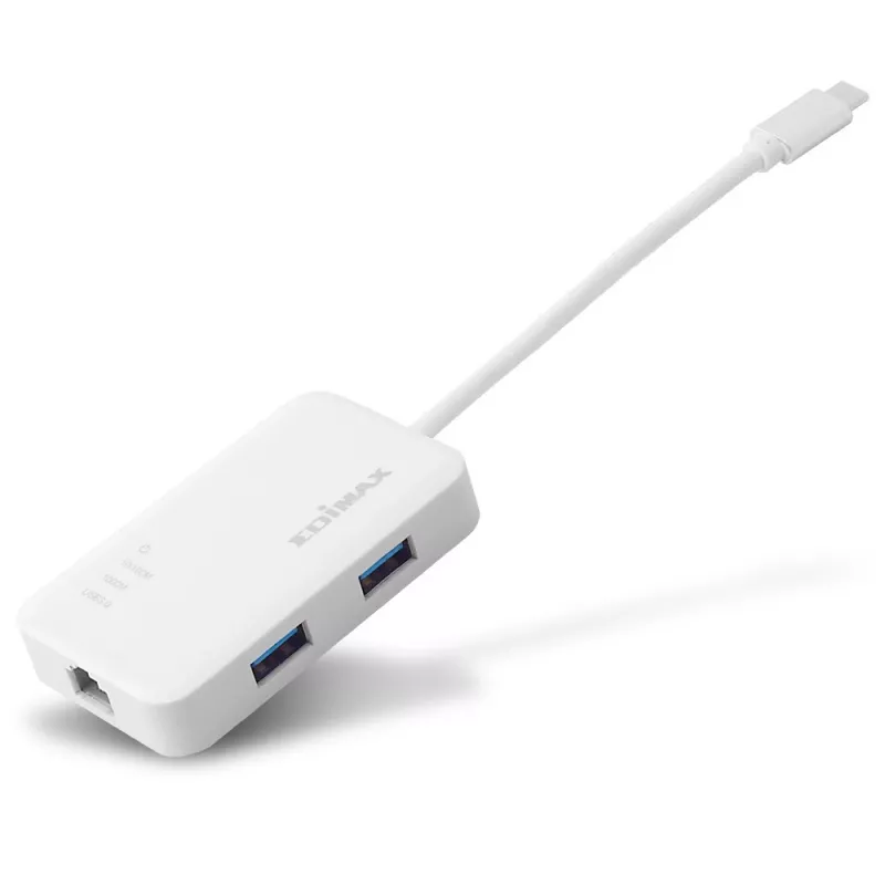 Edimax EU-4308 USB-C šakotuvas, 3x USB 3.0 + Gigabit Ethernet