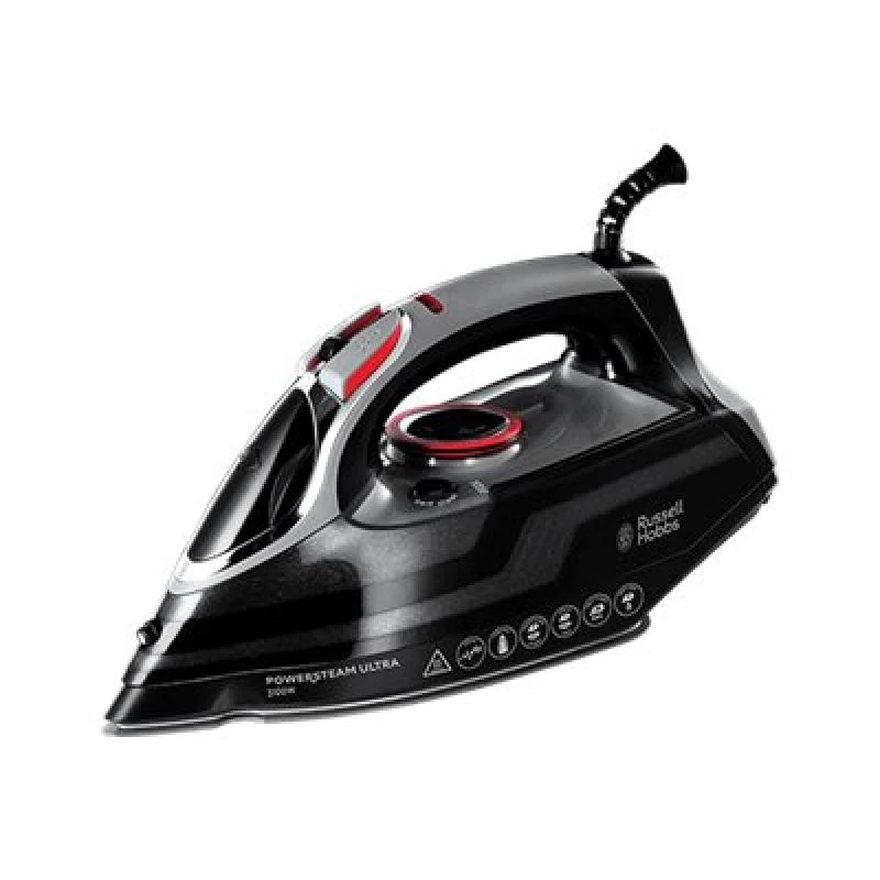 Russell Hobbs 20630-56 lygintuvas sausas ir su garais, keraminis padas, 3100 W, juoda, pilka