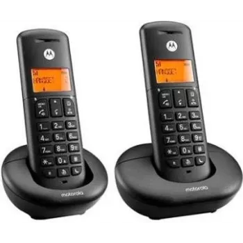 Motorola E202 Duo belaidis DECT telefonas Juodas