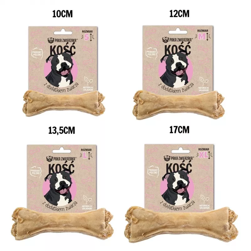 Kaulas šunims PAKA ZWIERZAKA M 12 cm, 55 g – su tripe, be grūdų, hipoalerginis