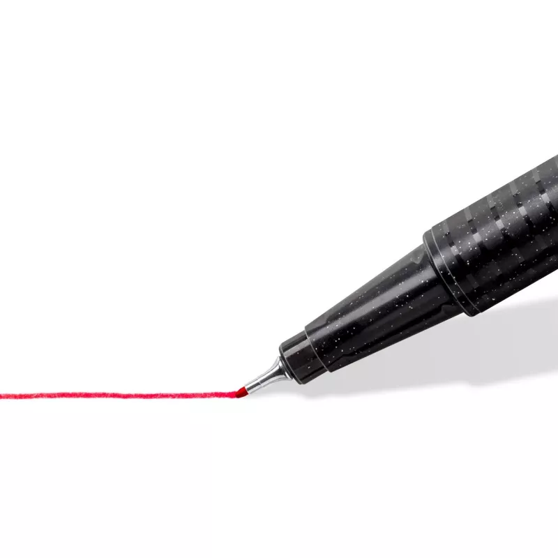 Finelineris Staedtler 334 C12 Superfine juoda mėlyna žalia pilka šviesiai mėlyna šviesiai žalia oranžinė rožinė raudona violetinė geltona 12 vnt.