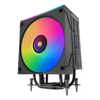 Oro aušintuvas TACENS Mars Gaming MCPU-LCD, 120 mm ventiliatorius, TDP 300 W, palaiko LGA1700/1200/115x/1366 ir AM4/AM5, juodas