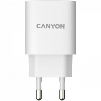 CANYON H-20, PD 20W USB-C įkroviklis, 1xUSB-C PD 20W, 100-240V, EU kištukas