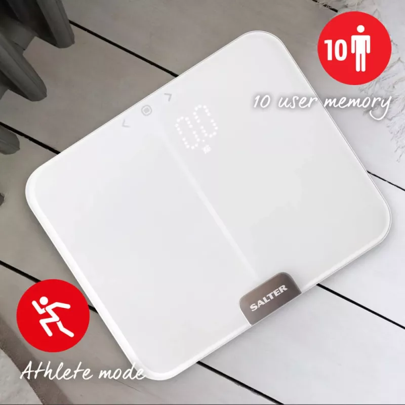 Salter 9164 WH3RJLEU16 Ghost Compact Analyser White - kūno sudėties analizatorius