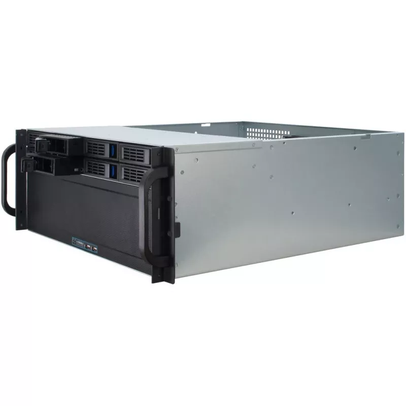 Serverinis korpusas Inter-Tech 4U-4408 Rack, juodas, sidabrinis