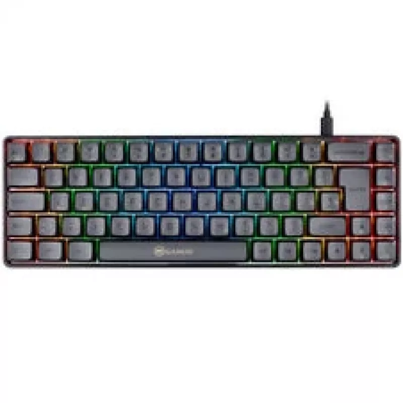 GAMIAC TKL69G SF žaidimų klaviatūra, Kailh Blue jungikliai - juoda/pilka