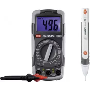 VOLTCRAFT DT-TEST-KIT 150 rankinis multimetras, skaitmeninis, CAT III 600 V, ekrano rodmuo: 2000 (1214405)