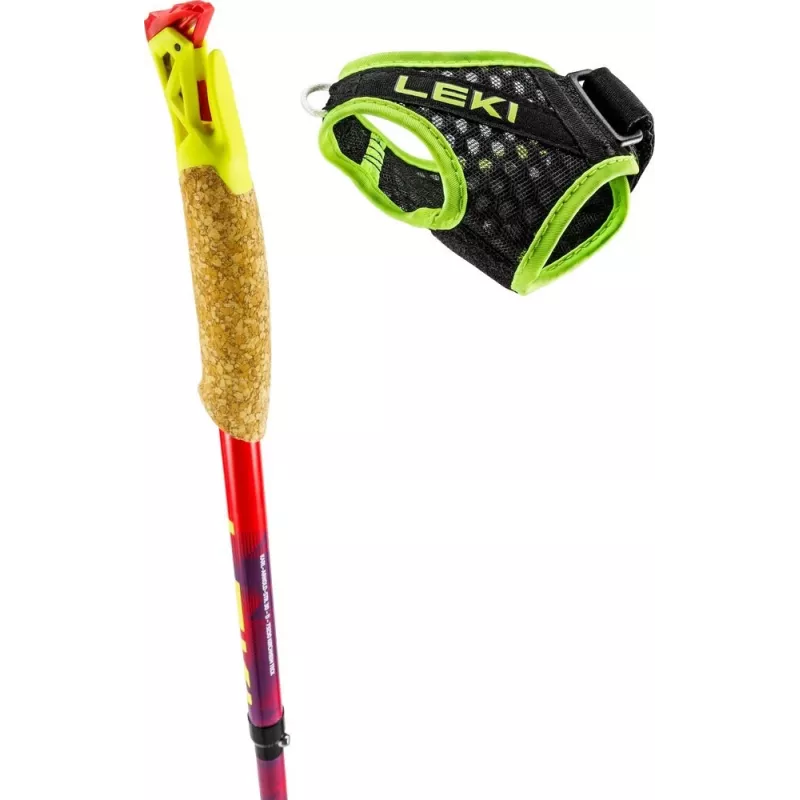 Trekkingo lazdos Leki TRL Ultratrail FX One 115 cm, raudona