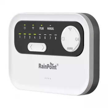 Laistymo valdiklis RainPoint HIC801W WiFi — 8 zonų laistymo laikmatis su Wi-Fi ryšiu