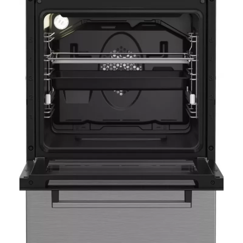 Laisvai pastatoma viryklė BEKO FSM52332DXDT 5 degiklių dujinė kaitlentė 60 cm, elektrinė orkaitė 60 l, energijos klasė A