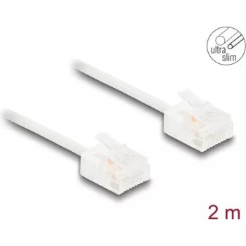 DeLOCK RJ45 Cat.6 2 m baltas tinklo kabelis