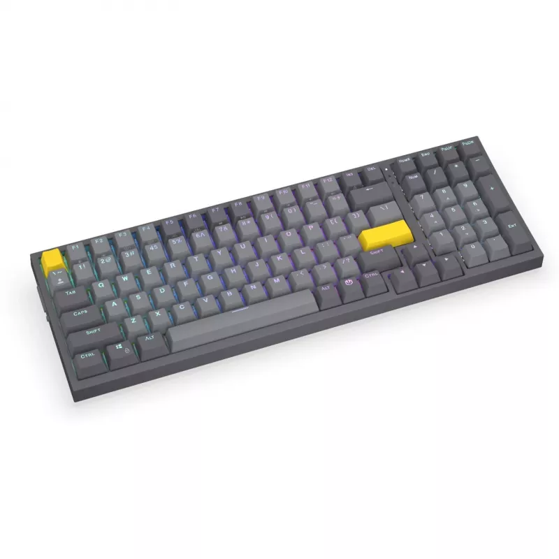 Celeris 1800, žaidimų klaviatūra pilka, US išdėstymas, ENDORFY Yellow by Gateron