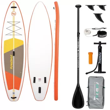FunWater SUPFW69B pripučiama irklenčių lenta (oranžinė-balta)