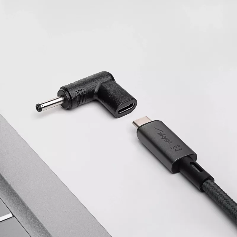Akyga AK-ND-C05 USB-C – DC 3,5 x 1,35 mm adapteris nešiojamojo kompiuterio įkrovimui, 18,5-20 V, 100 W