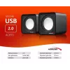 2 krypčių kompiuterio garsiakalbis Audiocore AC870 B — 3 W RMS, maitinimas per USB, 3,5 mm įvestis, 2.0 kanalai