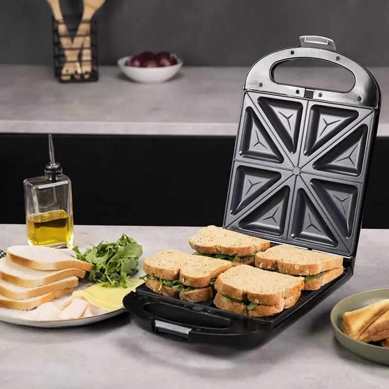 Sumuštinių keptuvė Cecotec Rock'nToast Family 3in1, 1500 W, 3 plokštės, juoda