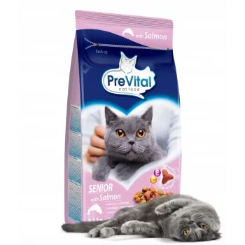 Sausas kačių ėdalas PREVITAL Senior Salmon 1,4 kg