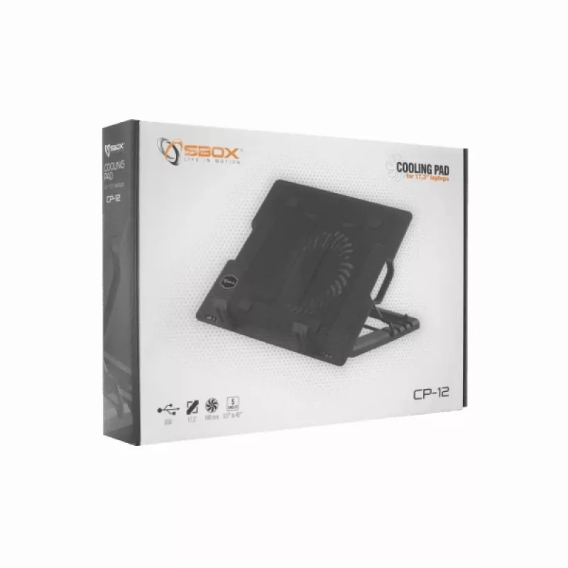 Sbox CP-12 Aušinimo stovas nešiojamam kompiuteriui iki 17.3 col.