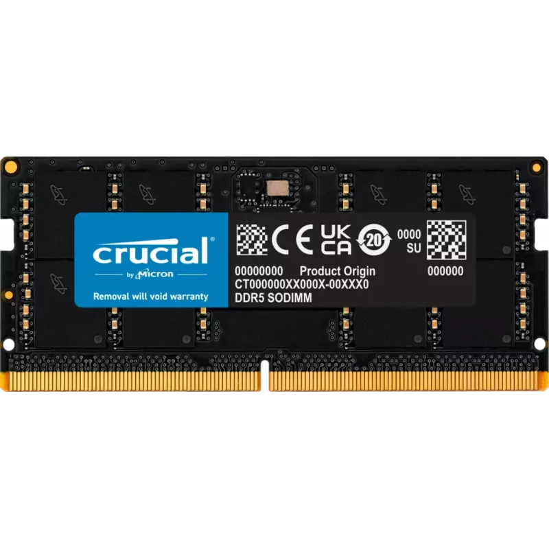 32GB DDR5 SODIMM - 4800MHz / PC5-38400 - CL40 - 1.1V - Non-ECC - Unbuffered