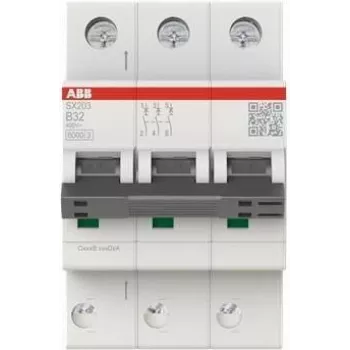 Automatinis jungiklis ABB SX203-B32 Flexline B charakteristika 6kA 32A 3P (2CDS253003R0325)