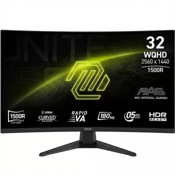 MSI monitor MAG 321CQFDE 32 colių 144Hz lenktas žaidimų ekranas